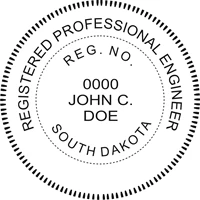 engineer seal - wood stamp - south dakota