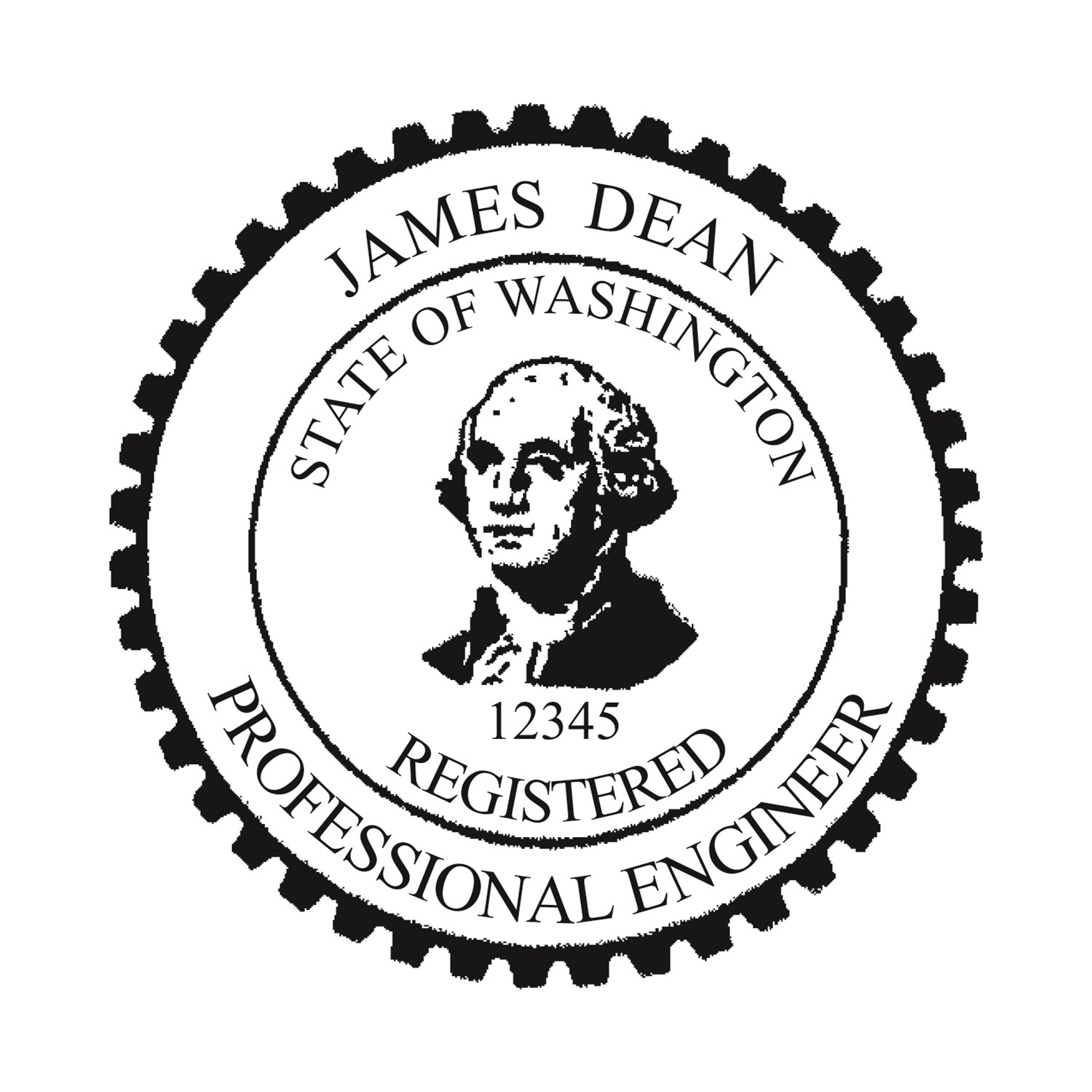 Engineer Seal - Pre Inked Stamp - Washington