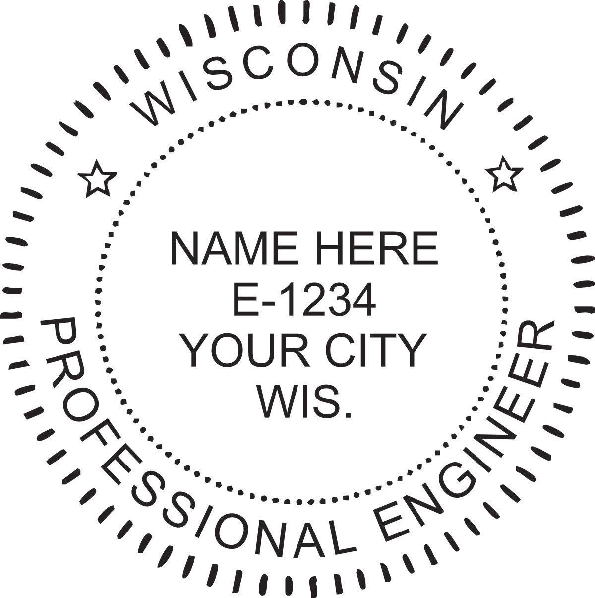 engineer seal - desk top style - wisconsin