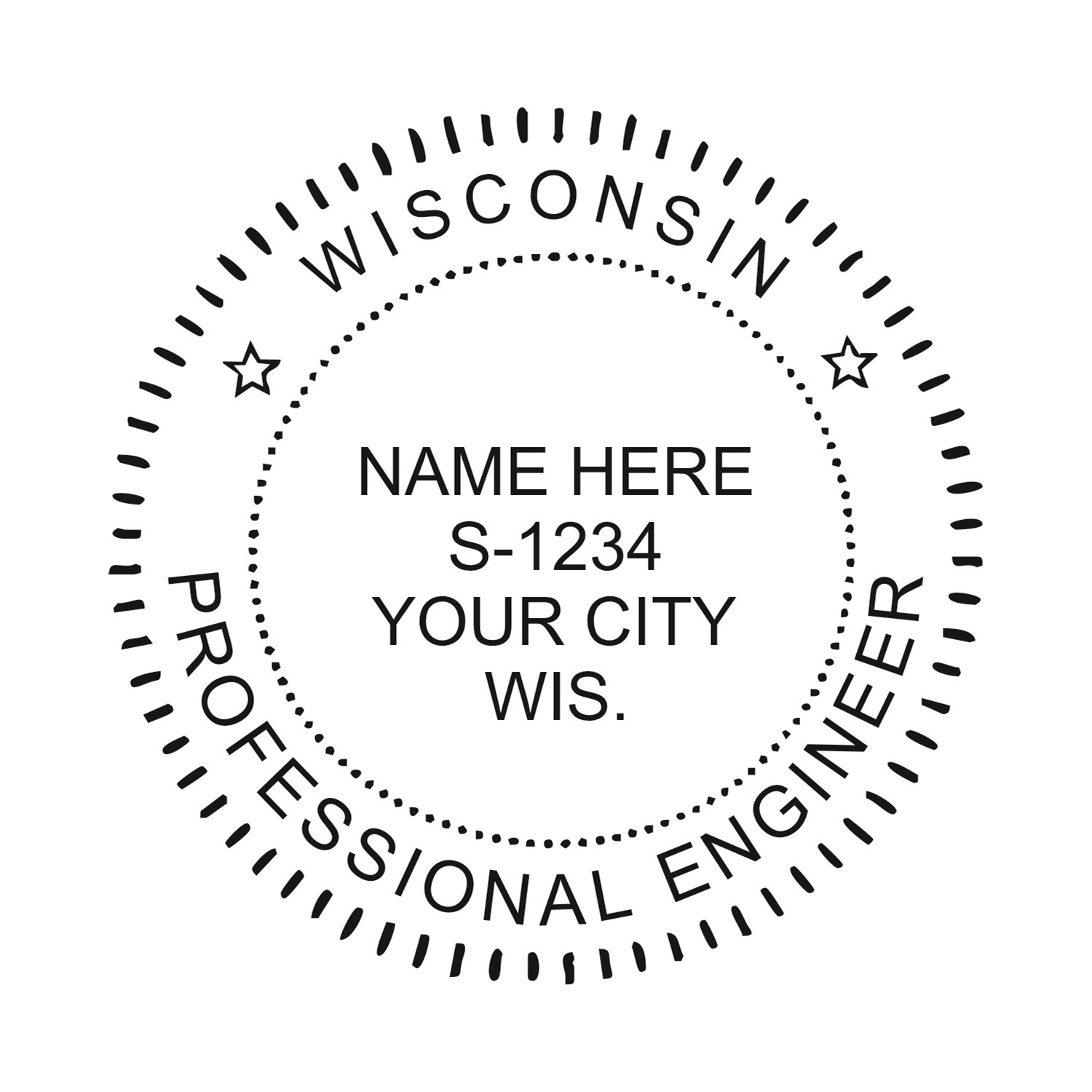 Engineer Seal - Desk Top Style - Wisconsin