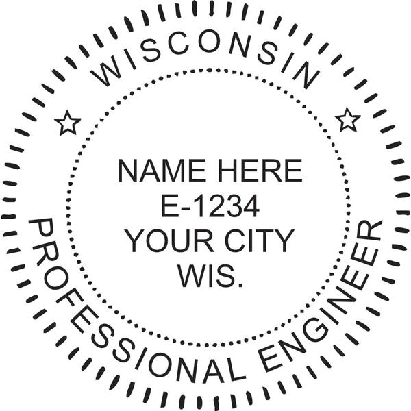 Wisconsin Construction Work Tag Wisconsin Wood Handle Engineer Stamp