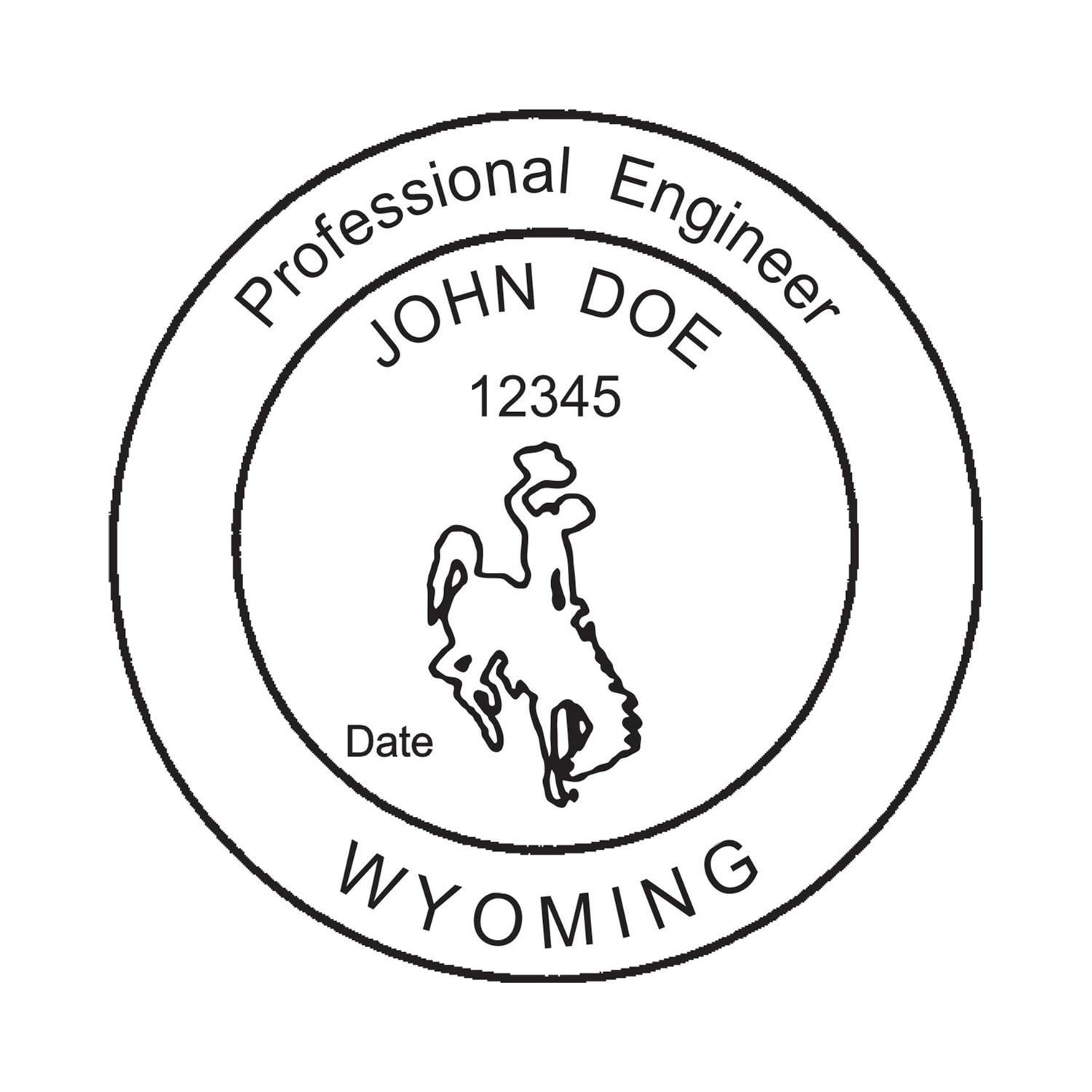 Engineer Seal - Desk Top Style - Wyoming