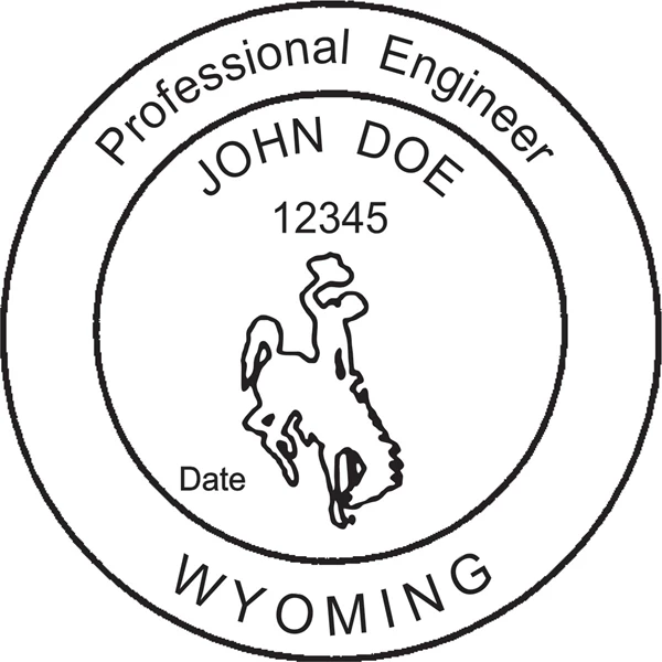 engineer seal - pre inked stamp - wyoming