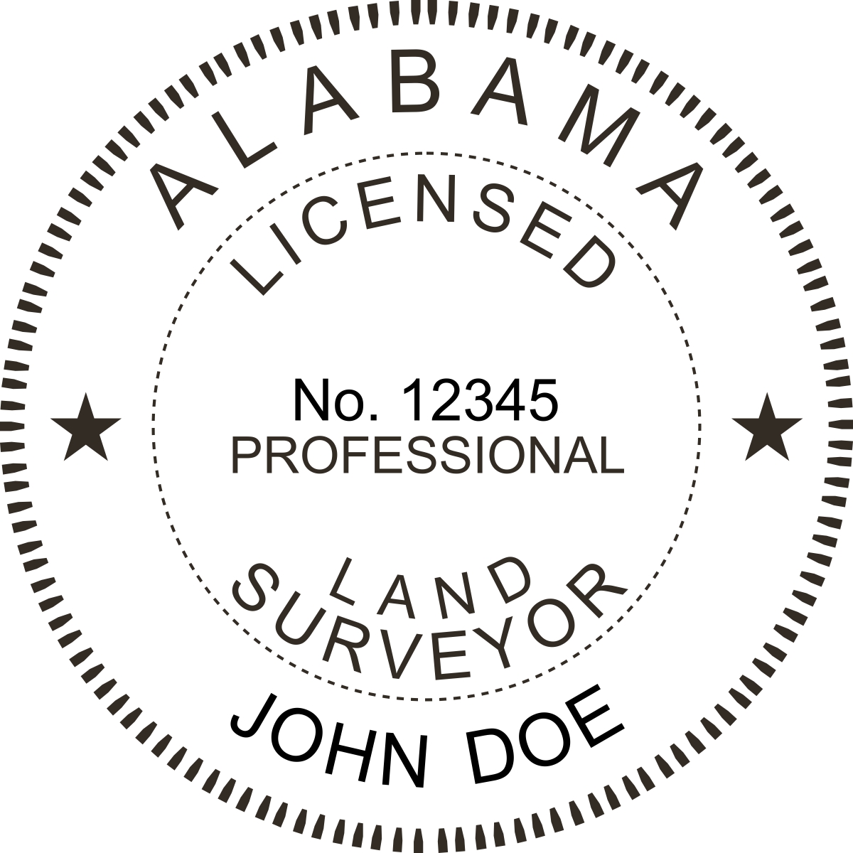 land surveyor stamp - alabama