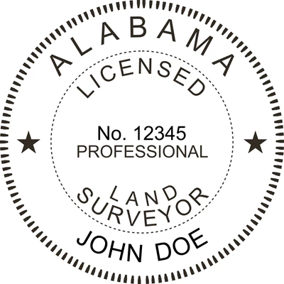 Land Surveyor - Pre Inked Stamp - Alabama