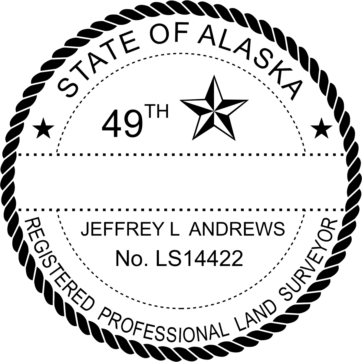 Land Surveyor - Pre Inked Stamp - Alaska