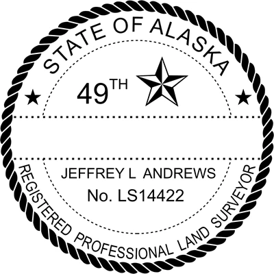 Land Surveyor - Pre Inked Stamp - Alaska