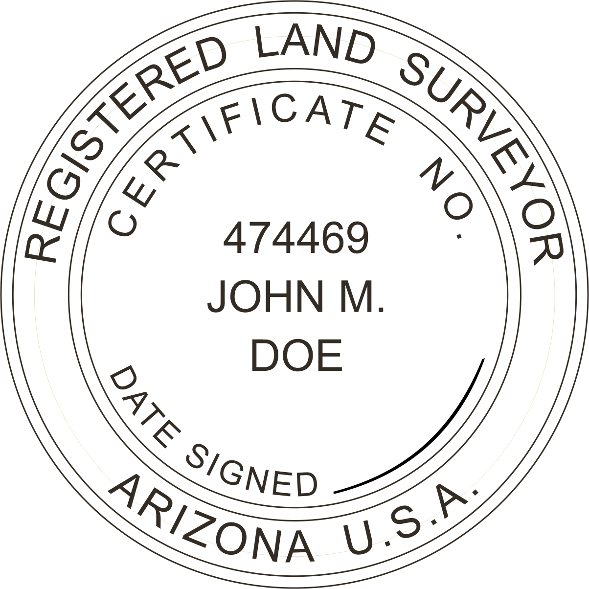 land surveyor seal - pocket - arizona