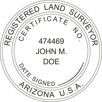 Land Surveyor - Pre Inked Stamp - Arizona