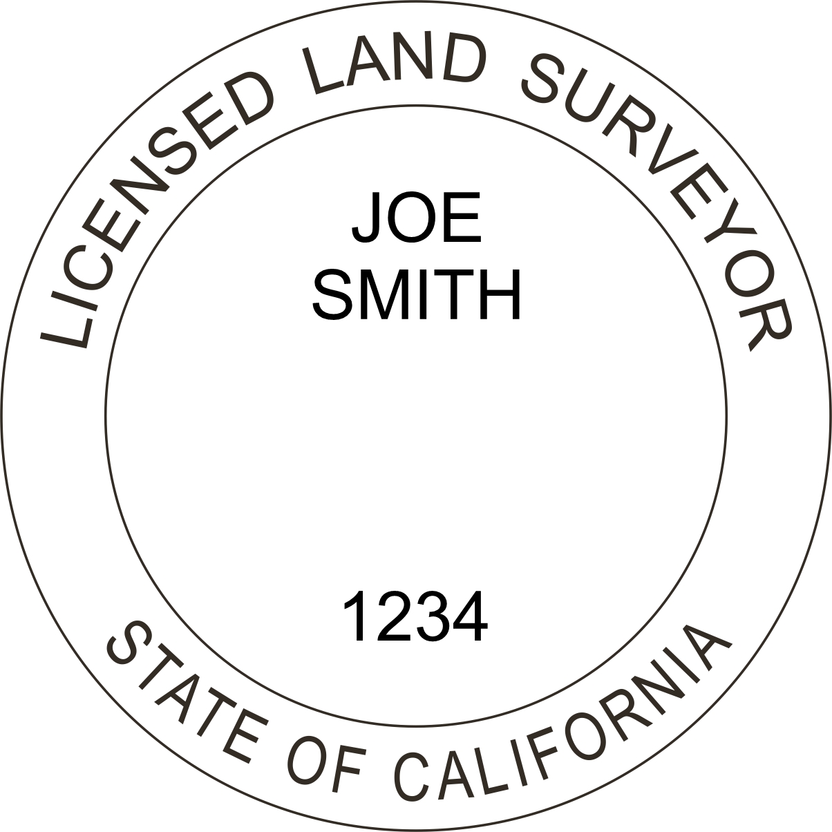 Land Surveyor - Pre Inked Stamp - California