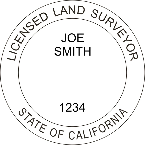 Land Surveyor Seal - Desk - California
