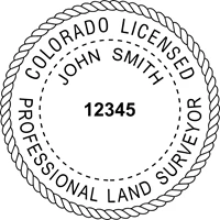 land surveyor - pre inked stamp - colorado