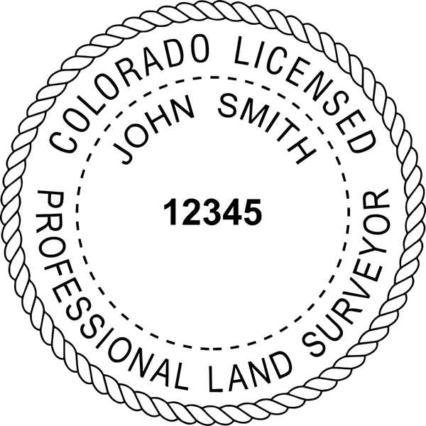 land surveyor - pre inked stamp - colorado