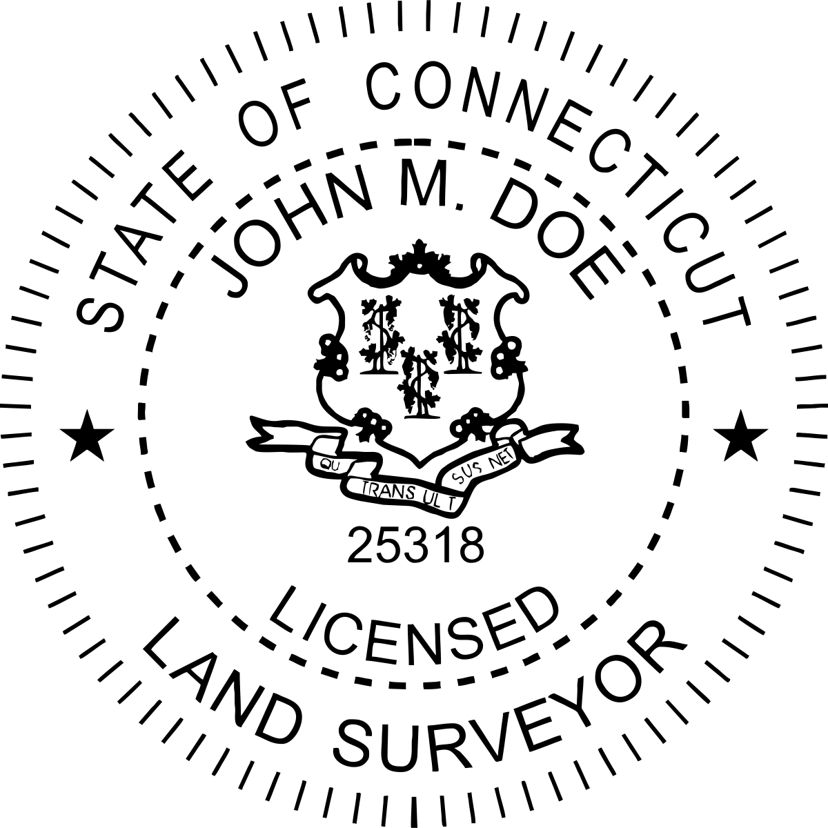 land surveyor seal - desk - connecticut