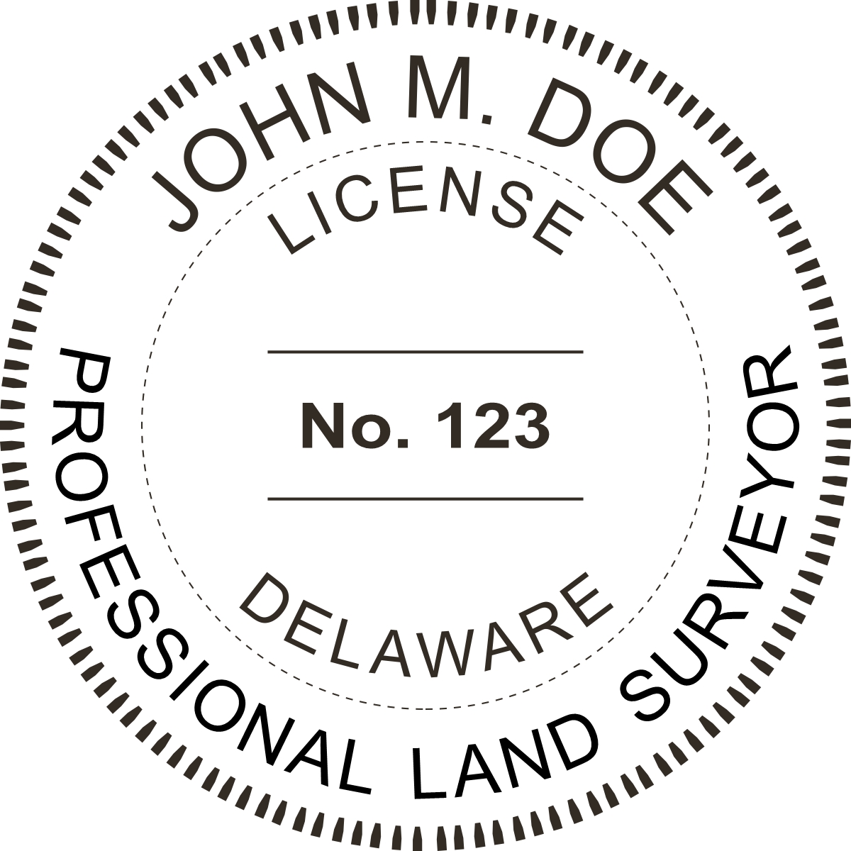 land surveyor stamp - delaware