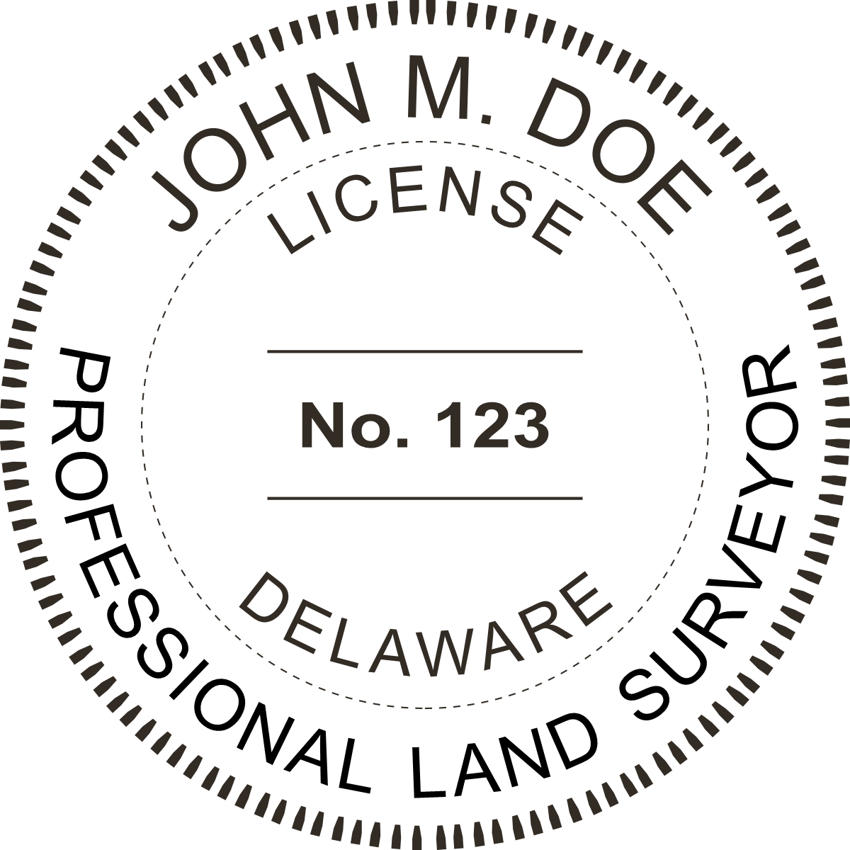 land surveyor seal - pocket - delaware