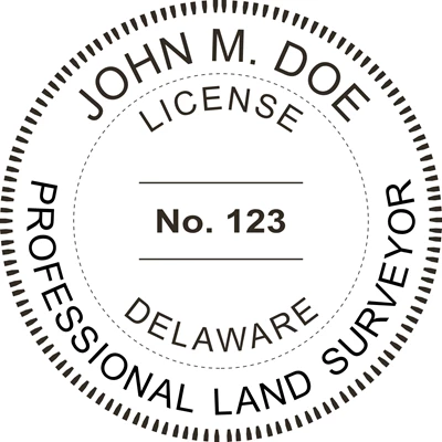 Land Surveyor - Pre Inked Stamp - Delaware