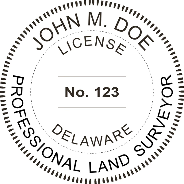 Land Surveyor Seal - Desk - Delaware