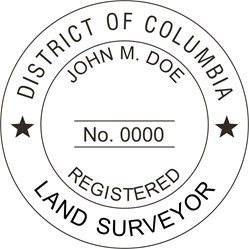 Land Surveyor Seal - Pocket - District of Columbia