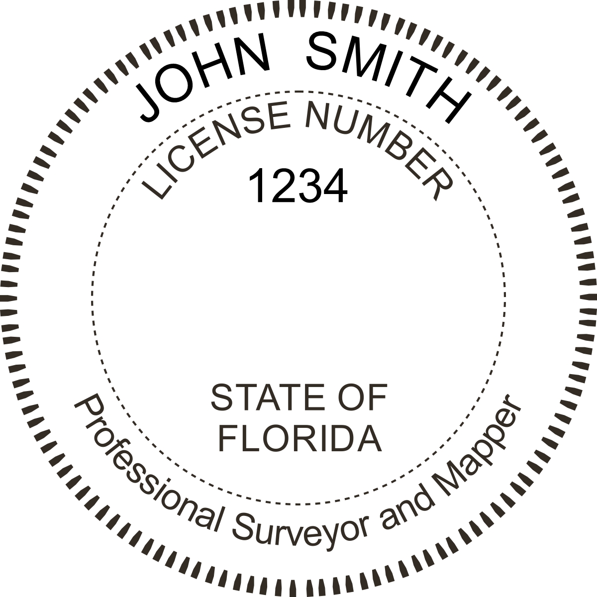 Land Surveyor Seal - Desk - Florida