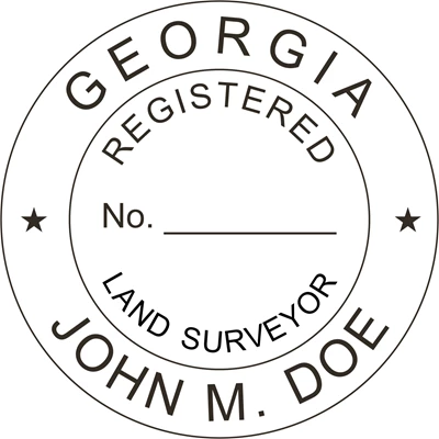 Land Surveyor - Pre Inked Stamp - Georgia