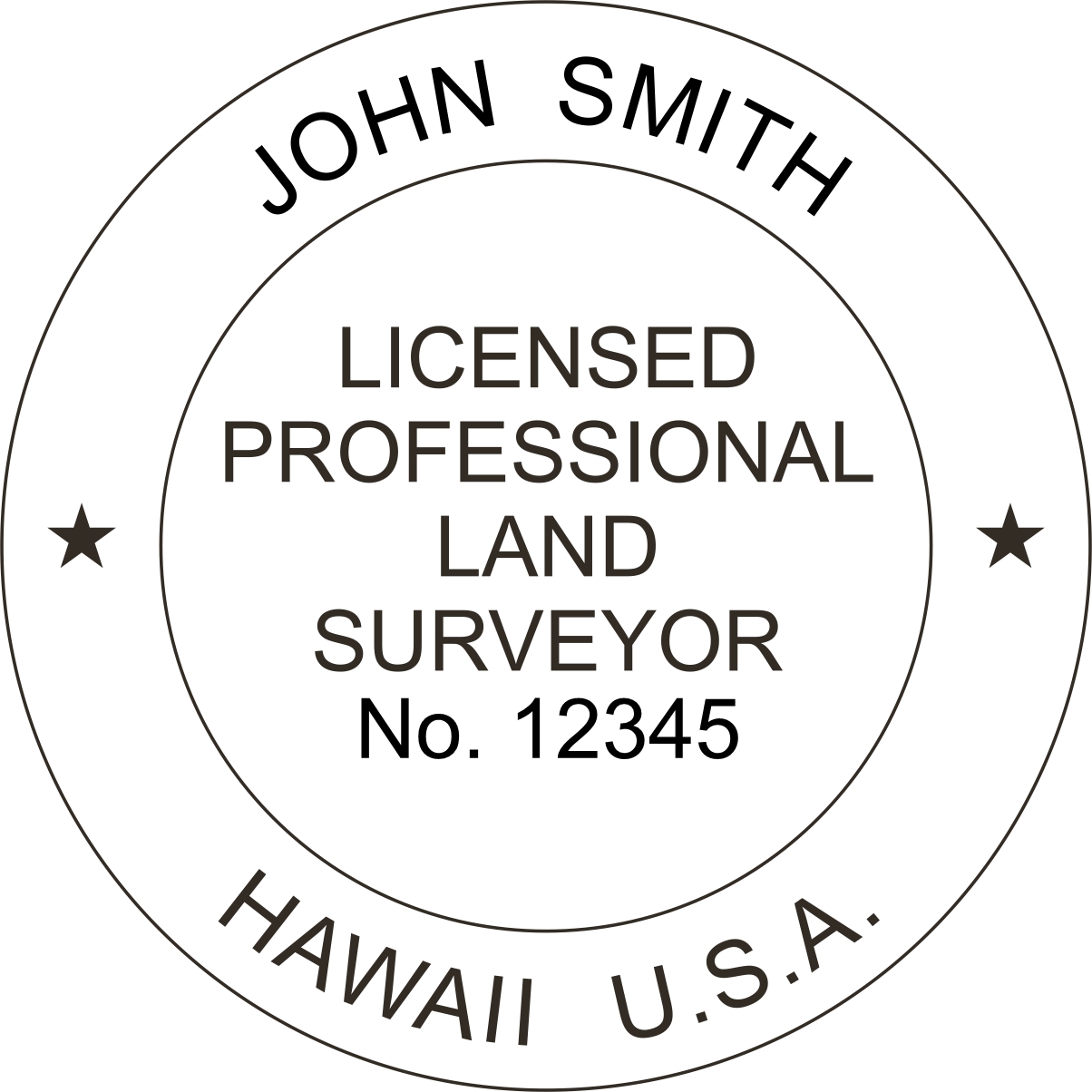 land surveyor seal - pocket - hawaii