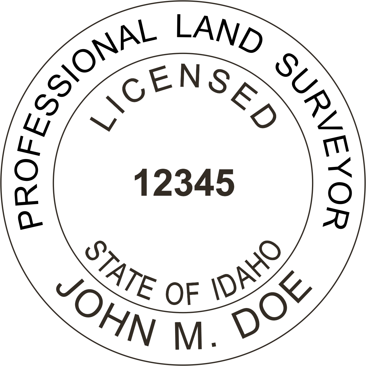 land surveyor stamp - idaho