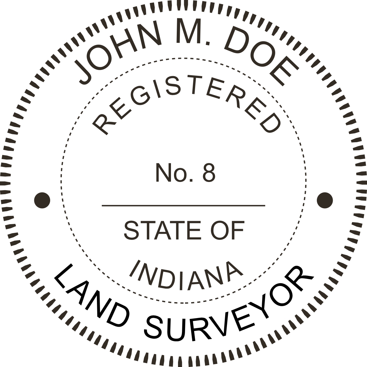 land surveyor stamp - indiana