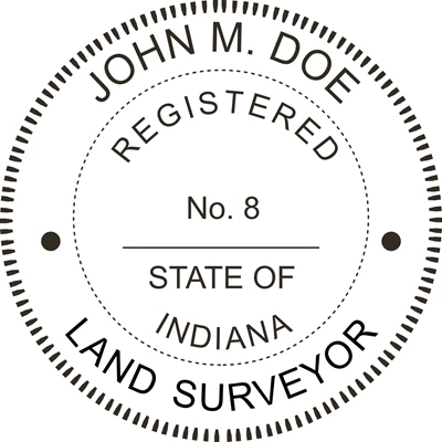 Land Surveyor - Pre Inked Stamp - Indiana
