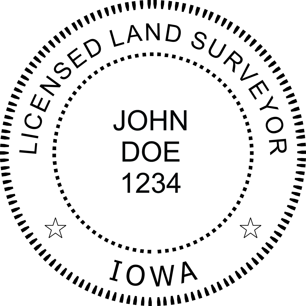 land surveyor seal - desk - iowa