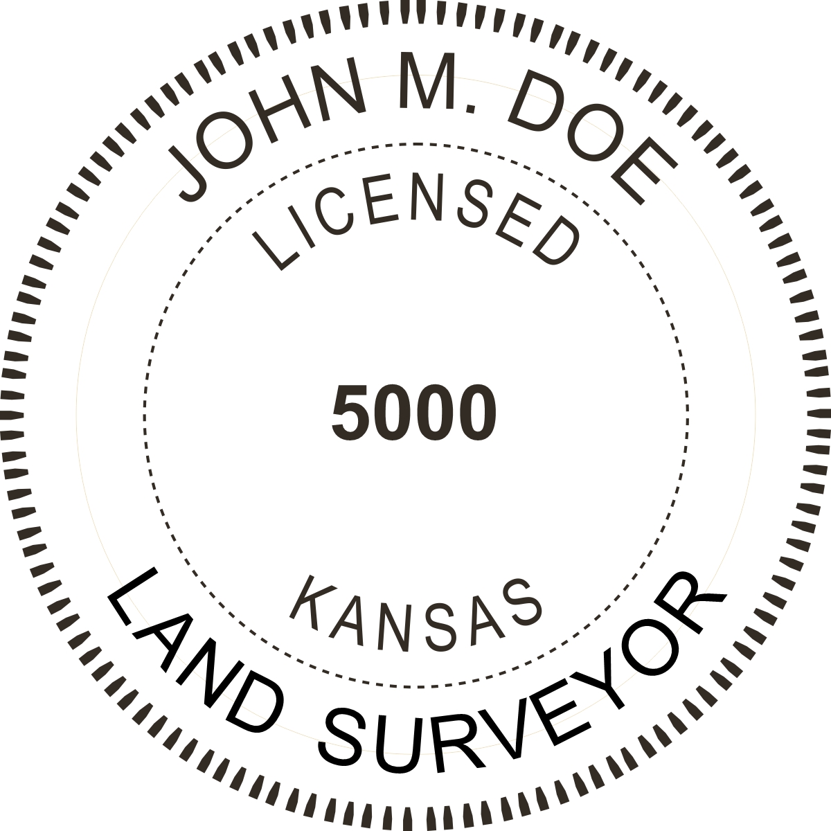 land surveyor stamp - kansas