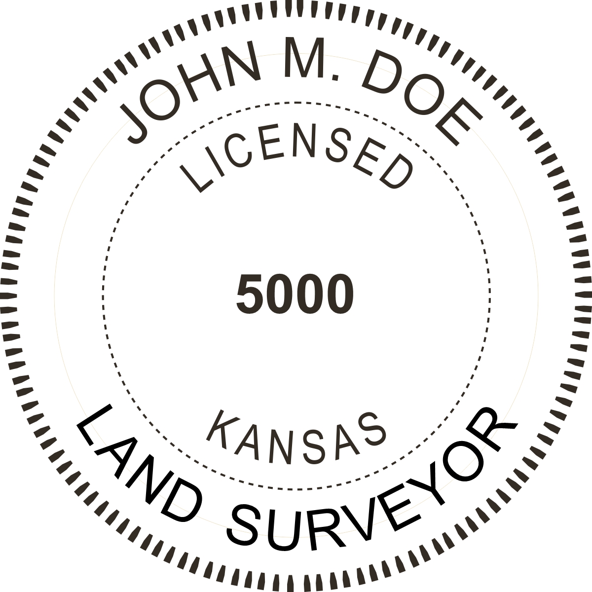 land surveyor - pre inked stamp - kansas