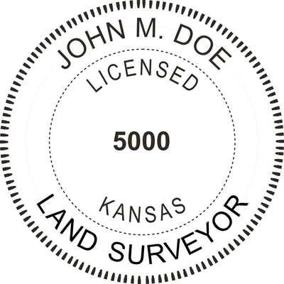 Land Surveyor - Pre Inked Stamp - Kansas
