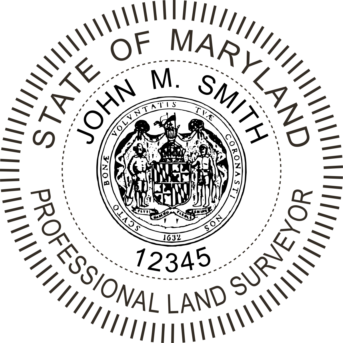 Land Surveyor Seal - Desk - Maryland