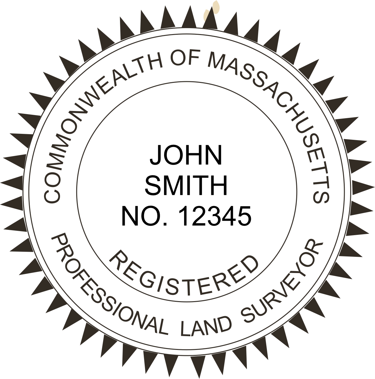 land surveyor stamp - massachusetts