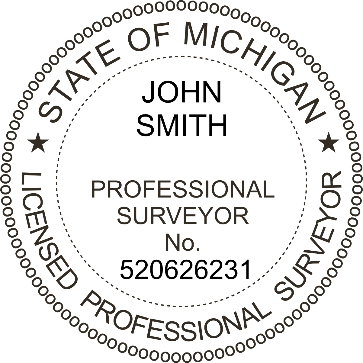 land surveyor - pre inked stamp - michigan