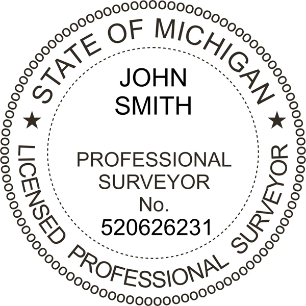 Land Surveyor Stamp - Michigan