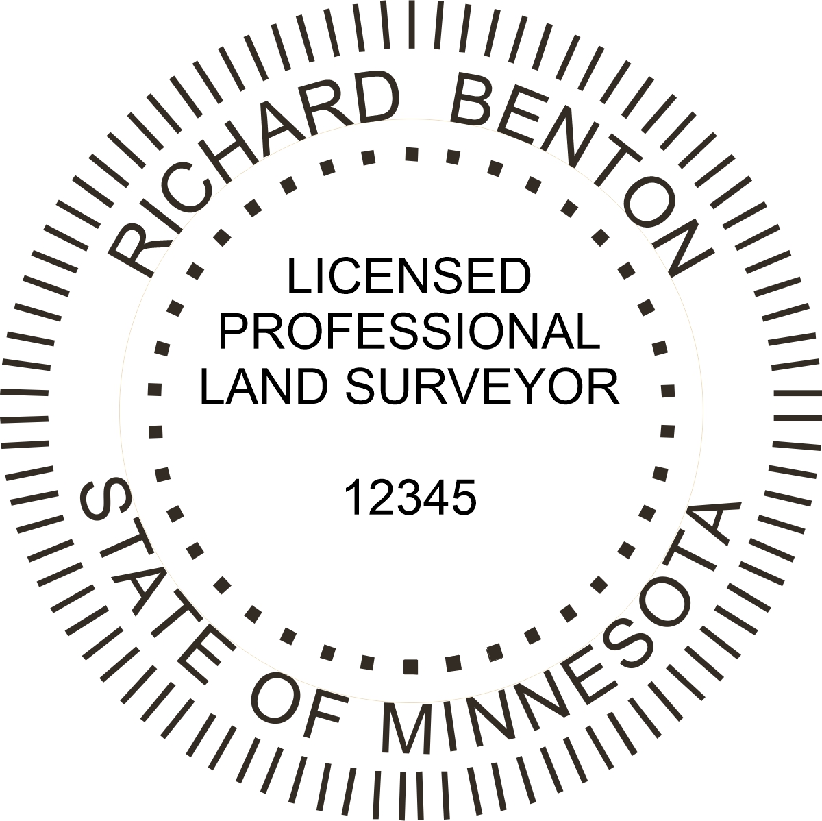 land surveyor seal - desk - minnesota