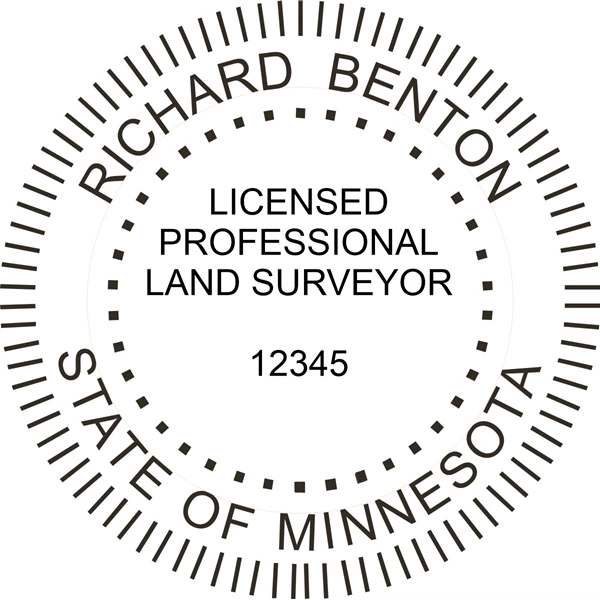 Land Surveyor - Pre Inked Stamp - Minnesota