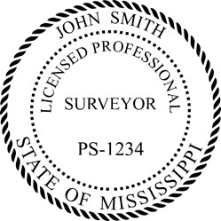 Land Surveyor - Pre Inked Stamp - Mississippi