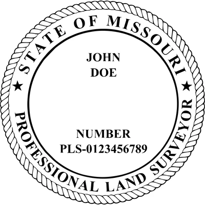 Land Surveyor Seal - Desk - Missouri