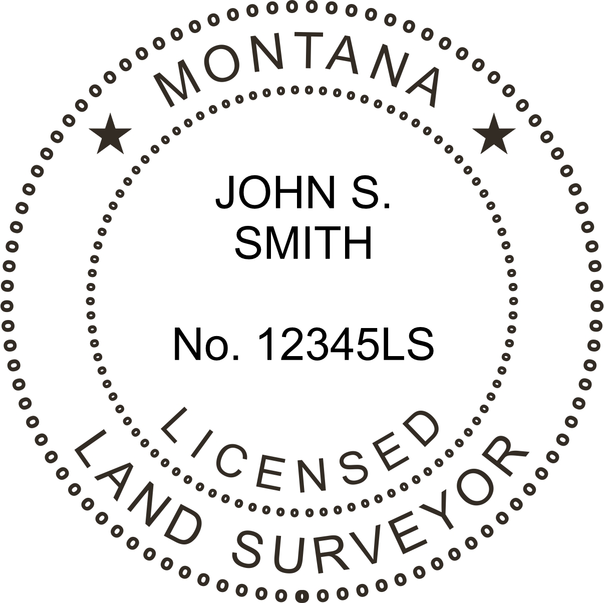 land surveyor seal - desk - montana