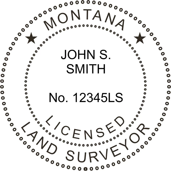 land surveyor - pre inked stamp - montana