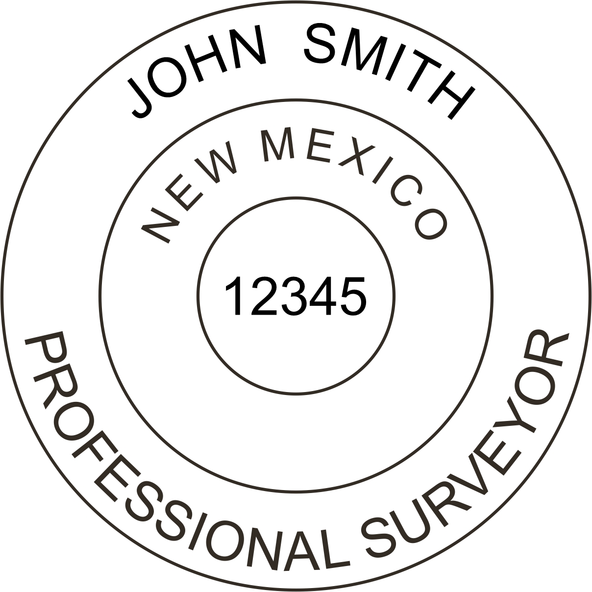 land surveyor - pre inked stamp - new mexico
