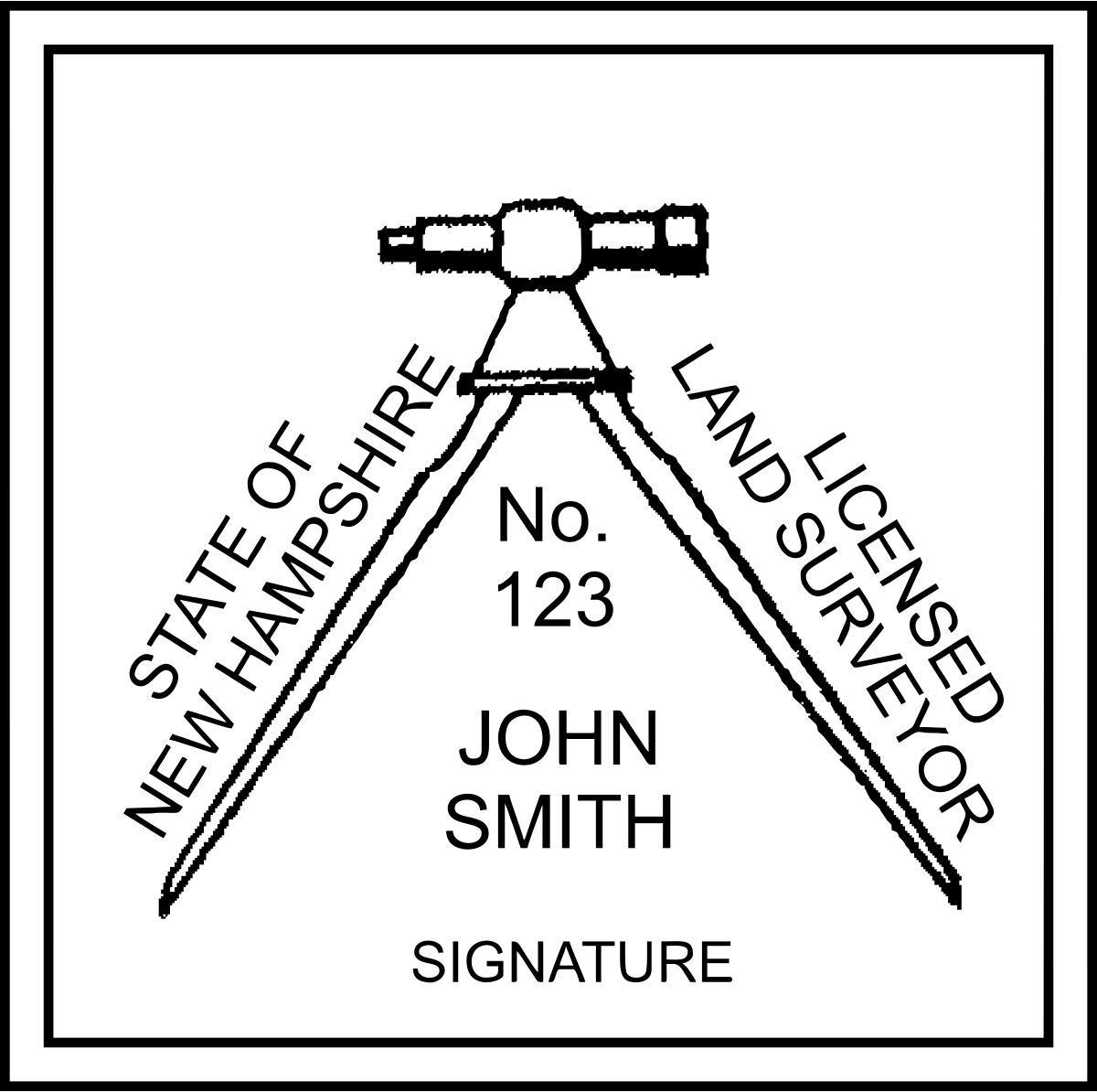 land surveyor stamp - new hampshire