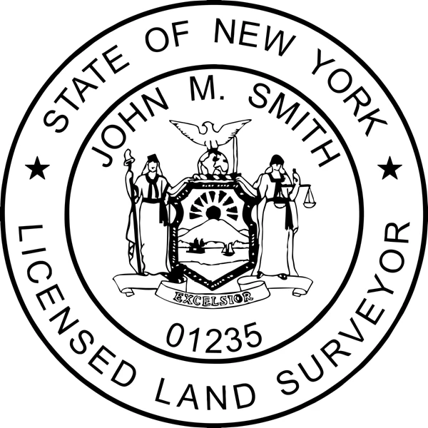 Land Surveyor - Pre Inked Stamp - New York