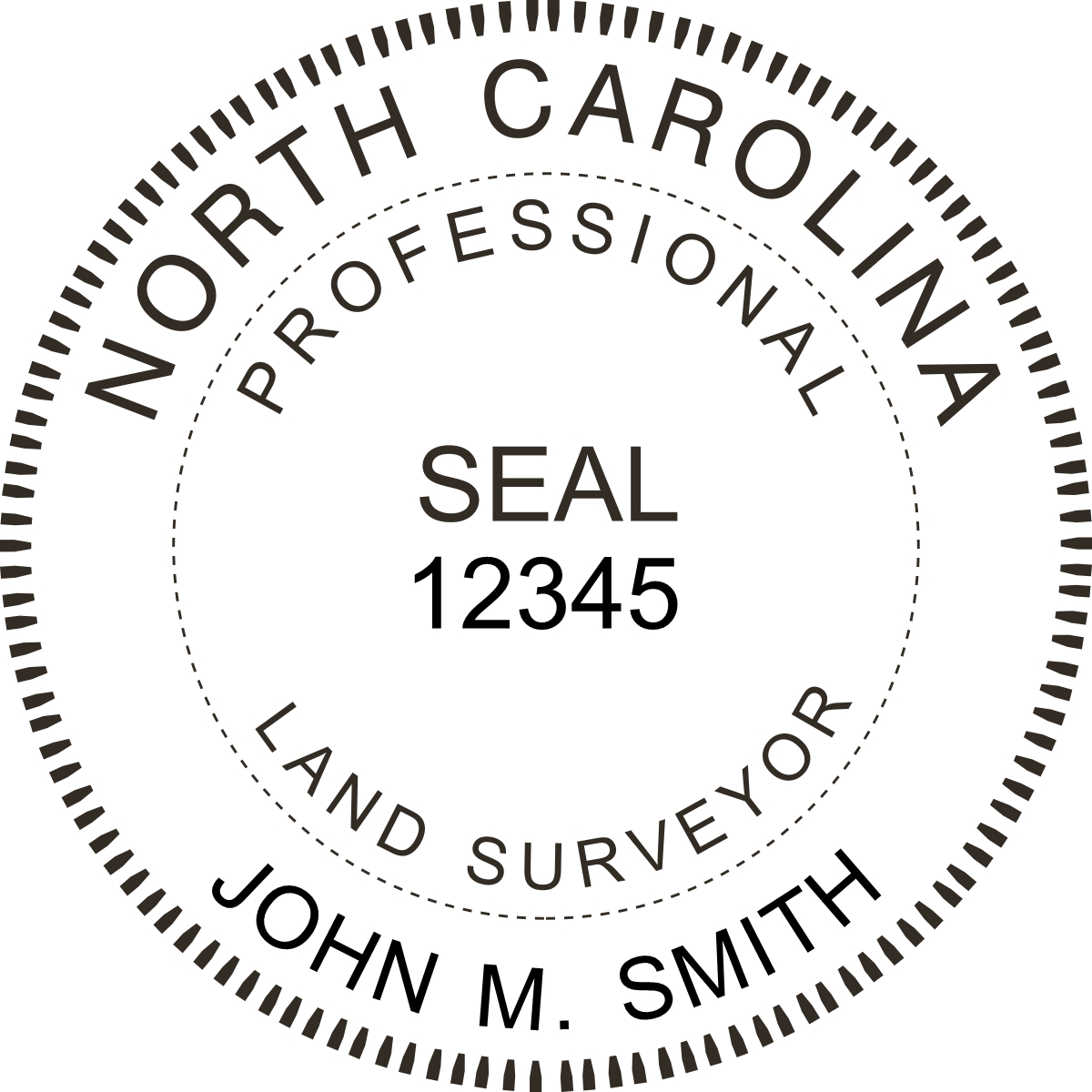 land surveyor stamp - north carolina