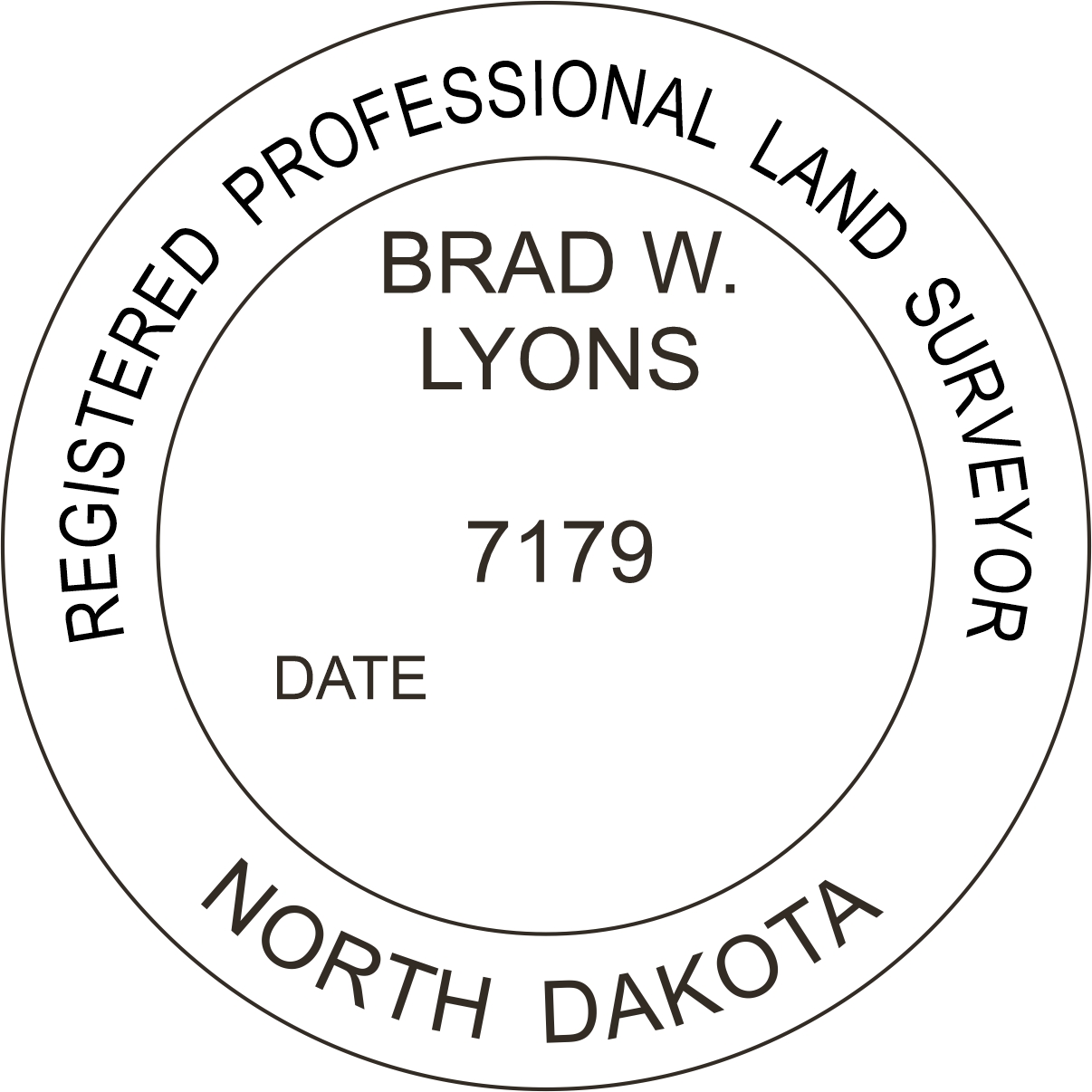 Land Surveyor Seal - Desk - North Dakota