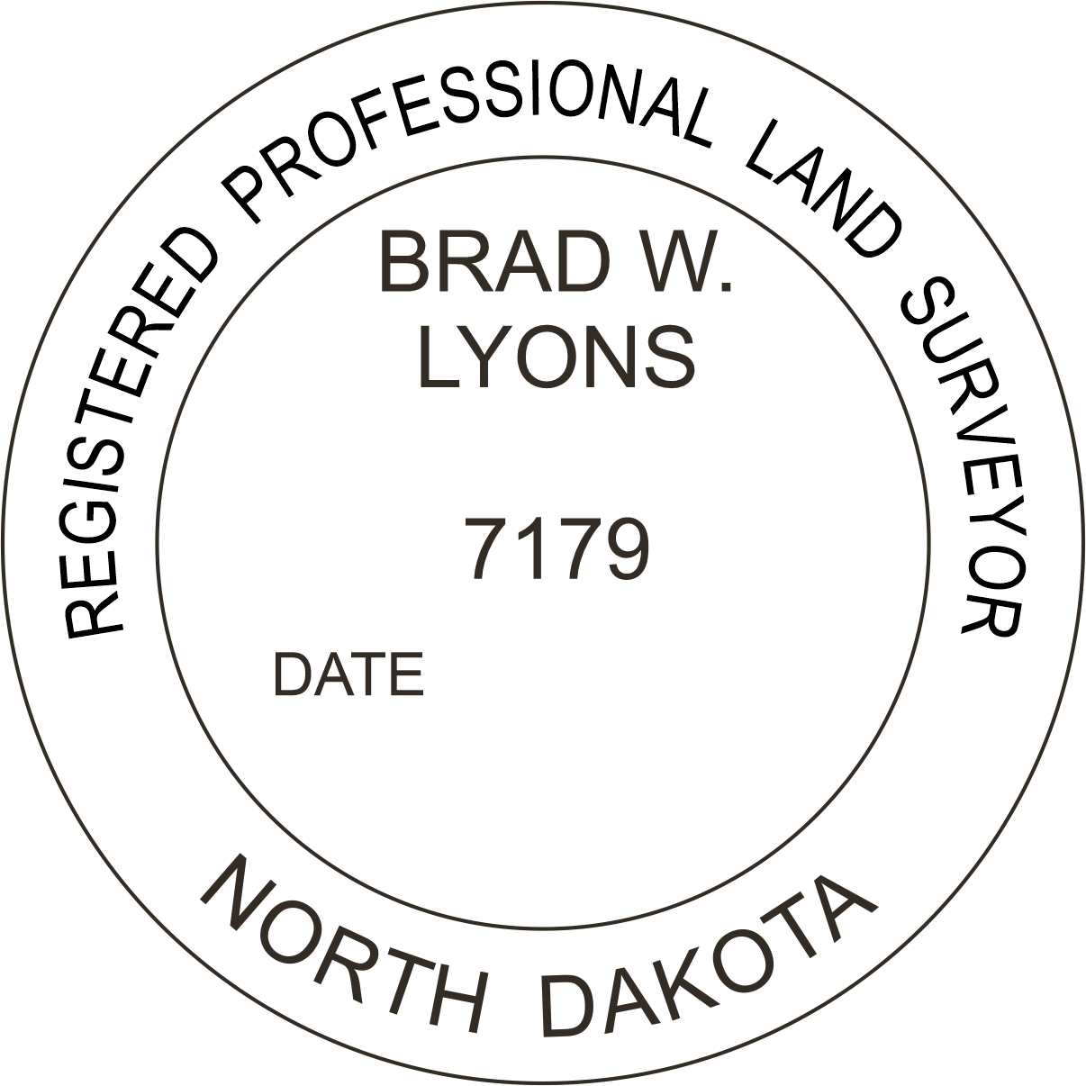 land surveyor stamp - north dakota