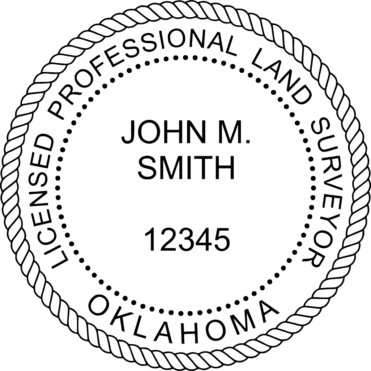 Land Surveyor - Pre Inked Stamp - Oklahoma